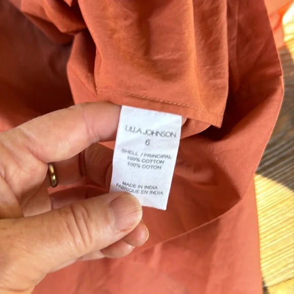 Ulla Johnson Madeline smocked body midi dress NWT size 6 in color clay - Picture 12 of 16